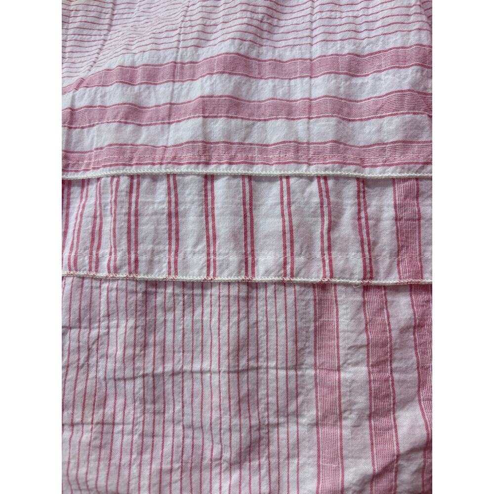 Habitat Cotton Blend Blouse Top Boxy Fit Pink & White Stripe XXL Boho Lagenlook - Picture 4 of 8